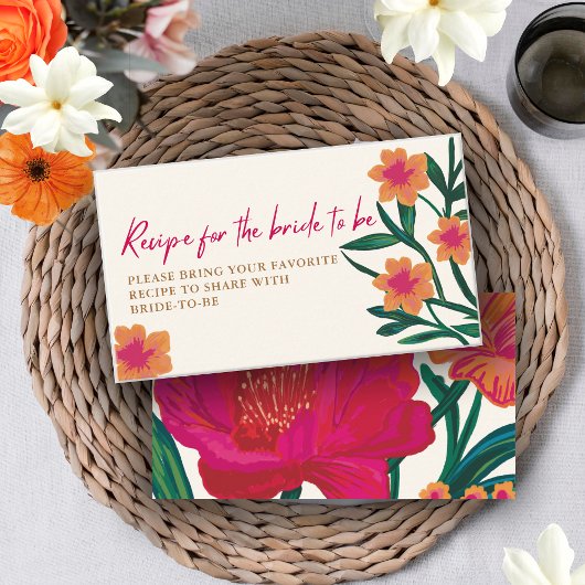 花嫁イン開花ブライダルシャワー共有Aレシピ エンクロージャーカード