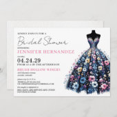 花嫁イン開花ワイルドフラワーズブライダルシャワー 招待状 (正面/裏面)