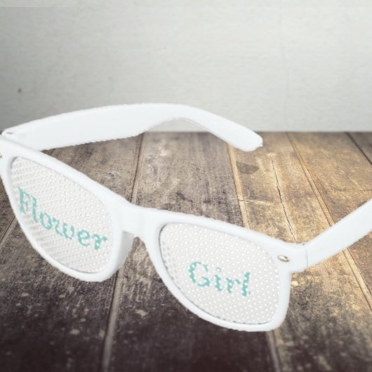 花嫁ウェディングレセプションブライダルパーティ花少女 レトロサングラス