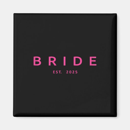 花嫁エスト。2025ピンクブライダルシャワー結婚ズバロ マグネット (正面)