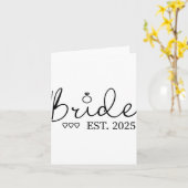 花嫁エスト。2025花嫁へビーフィアンセ婚約 カード (黄色い花)