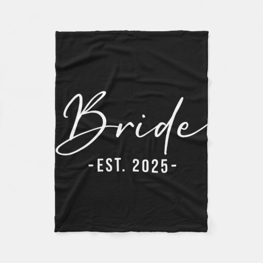 花嫁エスト。2025 Matching Getting Ready Bride Groom フリースブランケット (正面)