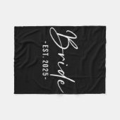 花嫁エスト。2025 Matching Getting Ready Bride Groom フリースブランケット (正面(横))