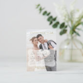 花嫁エレガントと花婿フォトミニカレンダー 名刺 (スタンド正面)