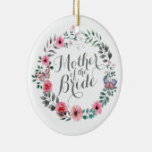 花嫁エレガントな花の結婚のOrnamenの母 セラミックオーナメント (右)