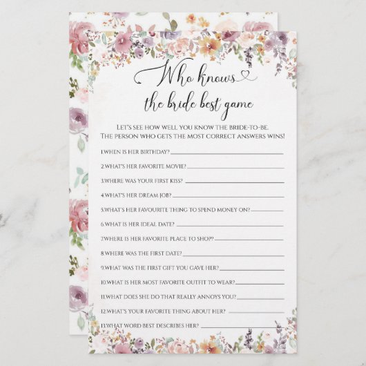 花嫁エレガントのゲームを知っ最高のた野花 (正面/裏面)