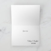 花嫁エレガントのド結婚レスダマスクサンキューカード サンキューカード (内部)