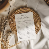 花嫁エレガントのフレーズブライダルゲームカードを完成させる 招待状