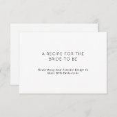 花嫁エレガントのレシピをミニマルにする エンクロージャーカード (正面/裏面)