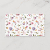 花嫁エレガントのワイルドフラワーレシピ エンクロージャーカード (裏面)