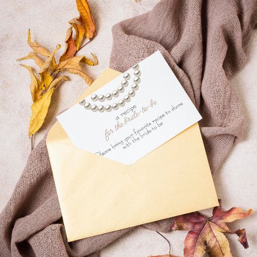 花嫁エレガントの真珠のレシピ エンクロージャーカード