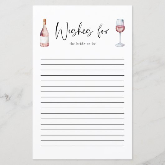 花嫁エレガントカード用赤面ピンクワインアドバイス (正面)