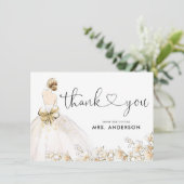 花嫁エレガントガウンドレス金ゴールドフローラブライダルシャワー (スタンド正面)