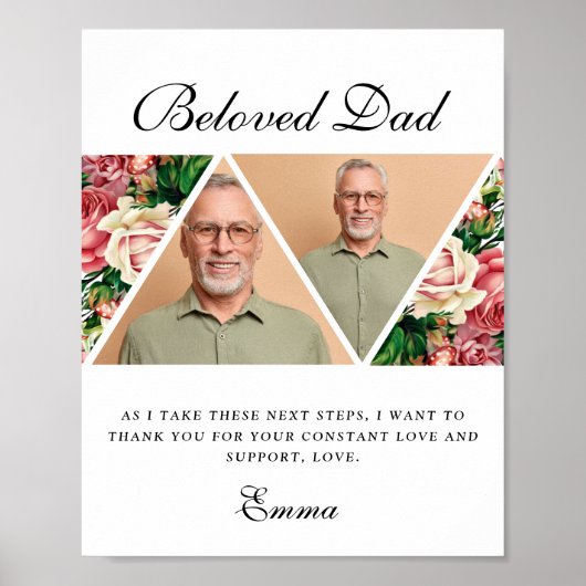 花嫁エレガントギフトのお父さんギフト ポスター (正面)
