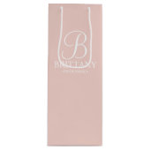 花嫁エレガントパーソナライズされた付き ワインギフトバッグ (正面)