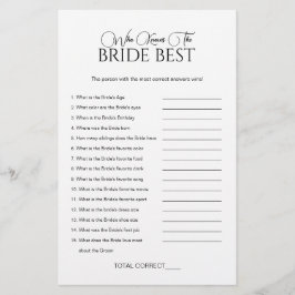 花嫁エレガントブライダルシャワーゲーム