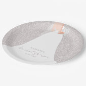 花嫁エレガントブライダルシャワー ペーパープレート (アングル)