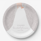 花嫁エレガントブライダルシャワー ペーパープレート (正面)