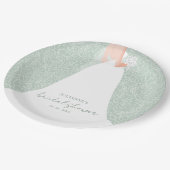 花嫁エレガントブライダルシャワー ペーパープレート (アングル)