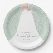 花嫁エレガントブライダルシャワー ペーパープレート (正面)