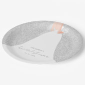 花嫁エレガントブライダルシャワー ペーパープレート (アングル)