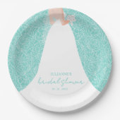 花嫁エレガントブライダルシャワー ペーパープレート (正面)