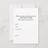 花嫁エレガントブライダルシャワー 招待状 (裏面)