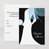 花嫁エレガントブライダルシャワー 招待状 (正面/裏面)