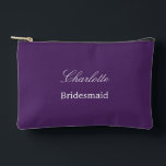 花嫁エレガントメイド濃紫アクセサリーポーチ アクセサリーポーチ<br><div class="desc">Brigdesmaid Dark Purple Accessories Pouch，お申し込みエレガントは、オンラインのパーソナライズテンプレートを使用してBrigdesmaidの名前をパーソナライズしてから注文。パーソナル化テンプレートは、カートに追加する前に関連するデザインを適宜変更することにより、メイド・オブ・オーナー（花嫁付き添い人）などの他のゲストロール用に文字をパーソナライズするために容易に使用され結婚る。どのもし文字のフォントサイズも変更したい場合は、ご注文の前に「デザインツールを使って編集クリック」を「更に」に変更してカスタマイズ下さい。</div>