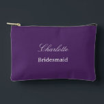 花嫁エレガントメイド濃紫アクセサリーポーチ アクセサリーポーチ<br><div class="desc">Brigdesmaid Dark Purple Accessories Pouch，お申し込みエレガントは、オンラインのパーソナライズテンプレートを使用してBrigdesmaidの名前をパーソナライズしてから注文。パーソナル化テンプレートは、カートに追加する前に関連するデザインを適宜変更することにより、メイド・オブ・オーナー（花嫁付き添い人）などの他のゲストロール用に文字をパーソナライズするために容易に使用され結婚る。どのもし文字のフォントサイズも変更したい場合は、ご注文の前に「デザインツールを使って編集クリック」を「更に」に変更してカスタマイズ下さい。</div>