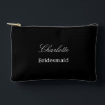花嫁エレガントメイド黒アクセサリーポーチ アクセサリーポーチ<br><div class="desc">Bridesmaidエレガント Black Accessories Pouch，お好みの名前をパーソナライズしてください，オンラインのパーソナライズテンプレートを使用して注文する前に。パーソナル化テンプレートは、カートに追加する前に関連するデザインを適宜変更することにより、メイド・オブ・オーナー（花嫁付き添い人）などの他のゲストロール用に文字をパーソナライズするために容易に使用され結婚る。どのもし文字のフォントサイズも変更したい場合は、ご注文の前に「デザインツールを使って編集クリック」を「更に」に変更してカスタマイズ下さい。</div>