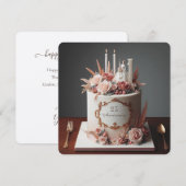 花嫁エレガント付きフローラ周年記念ケーキ (正面/裏面)