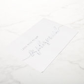 花嫁エレガント提案ミニマリスト銀箔 箔招待状 (回転した状態)