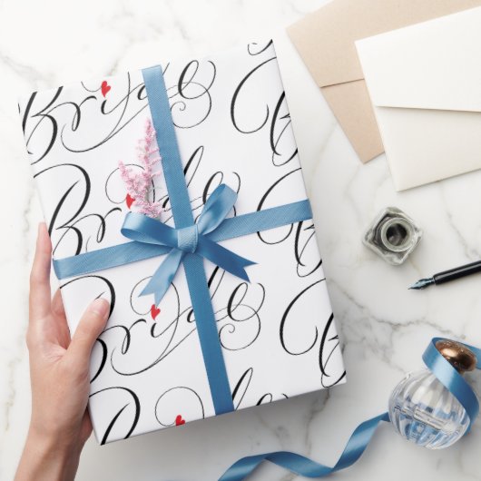 花嫁エレガント書台本ファンシーレタリング ラッピングペーパー (ギフト)