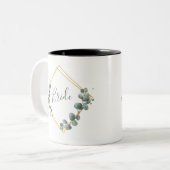 花嫁エレガント水カラーユーカリ ツートーンマグカップ (正面左)