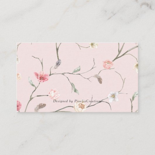 花嫁エレガント用水色フローラレシピ  エンクロージャーカード (裏面)