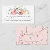 花嫁エレガント用水色フローラレシピ  エンクロージャーカード (正面/裏面)