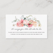 花嫁エレガント用水色フローラレシピ  エンクロージャーカード (正面)