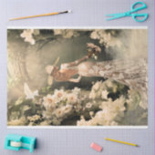 花嫁エレガント背面フローラアーチウェイポートレート 薄葉紙 (クラフト)