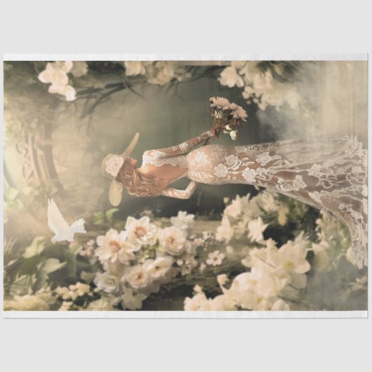 花嫁エレガント背面フローラアーチウェイポートレート 薄葉紙 (正面)