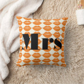 花嫁オレンジとアイボリーミセス・リップパッテン クッション (ブランケット)