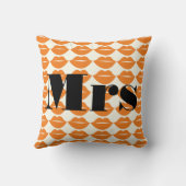 花嫁オレンジとアイボリーミセス・リップパッテン クッション (裏面)