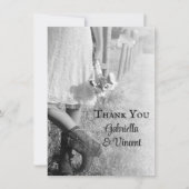 花嫁カウボーイブーツひまわり結婚の花をありがとう ノートカード (正面)