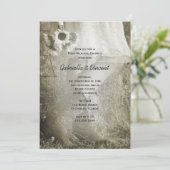 花嫁カウボーイブーツサンフラワーズポスト結婚ズブランチ 招待状 (スタンド正面)