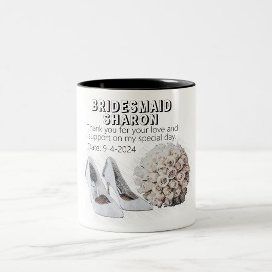 花嫁カスタマイズの贈り物 ツートーンマグカップ (中央)