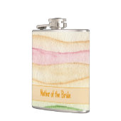 花嫁カスタムの母の水色のストリーク フラスク (左)