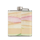 花嫁カスタムの母の水色のストリーク フラスク (裏面)