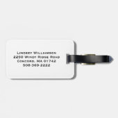 花嫁カスタムウェディングモノグラムのモダン母 ラゲッジタグ (裏面横)