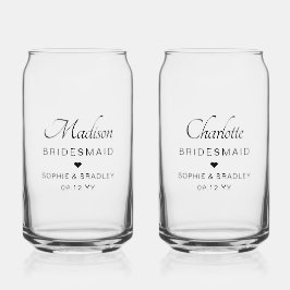 花嫁カスタム家パーソナライズされた名の結婚披露宴 ガラス缶