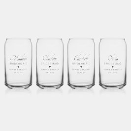 花嫁カスタム家パーソナライズされた名の結婚披露宴 ガラス缶